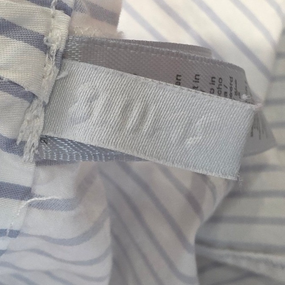 SKIMS Womens XL Cotton Poplin Straight Leg Pants in Zen Blue Stripe - Picture 12 of 12